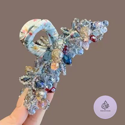 Crystal Flower Hair Claw