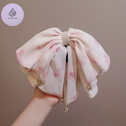 Korean style Pearl Fairy Bow Claw